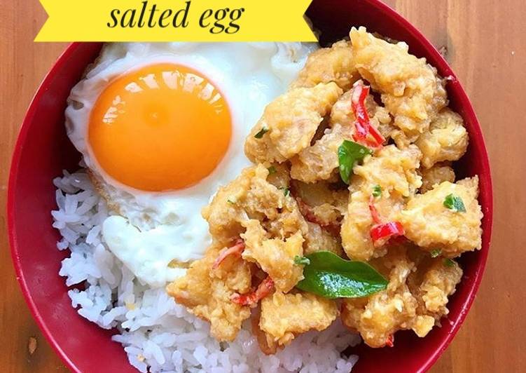 Langkah Mudah untuk Menyiapkan Chicken Salted egg (saus telur asin)#ResepPertamku# yang Lezat Sekali