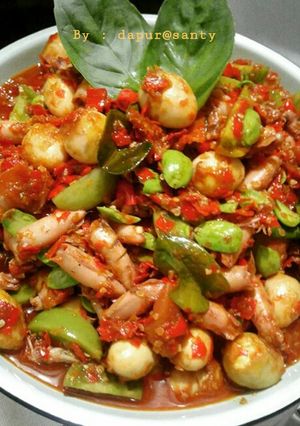 Foto resep Oseng cumi pete pelangi