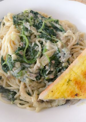 Foto resep Spaghetti Cream Spinach