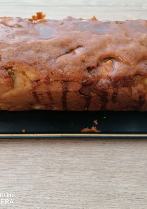 Une photo de Moelleux aux pommes et caramel beurre salé
