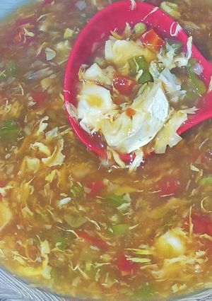 A picture of Winter's special hot and sour fish soup 🍲.