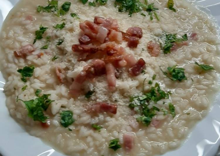 Risotto con pancetta affumicata