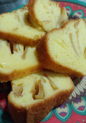 Una foto de Budín de manzana y naranja 🍎🍊 sin gluten 💚