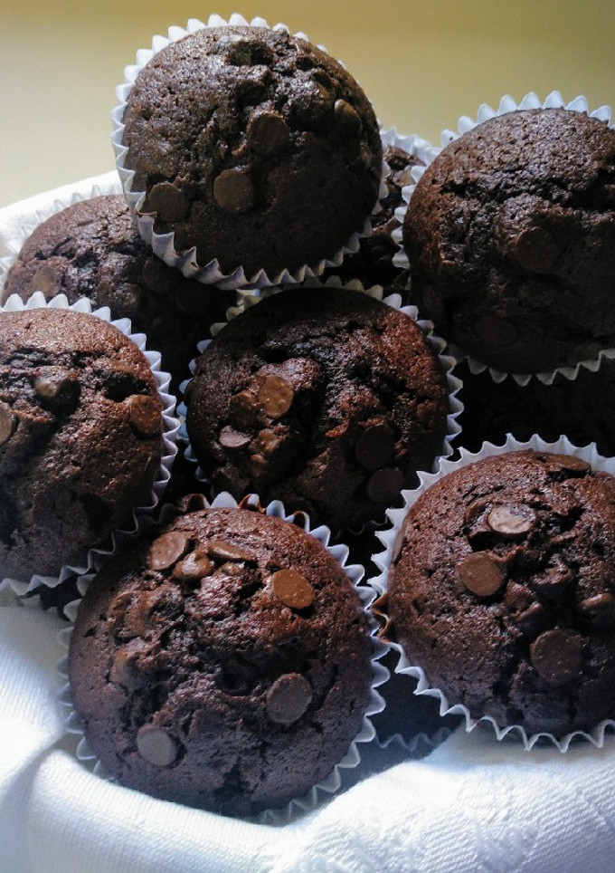 Una foto de Magdalenas de chocolate