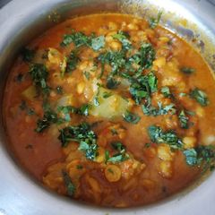 A picture of Lauki (gourd) Chana Dal Curry.
