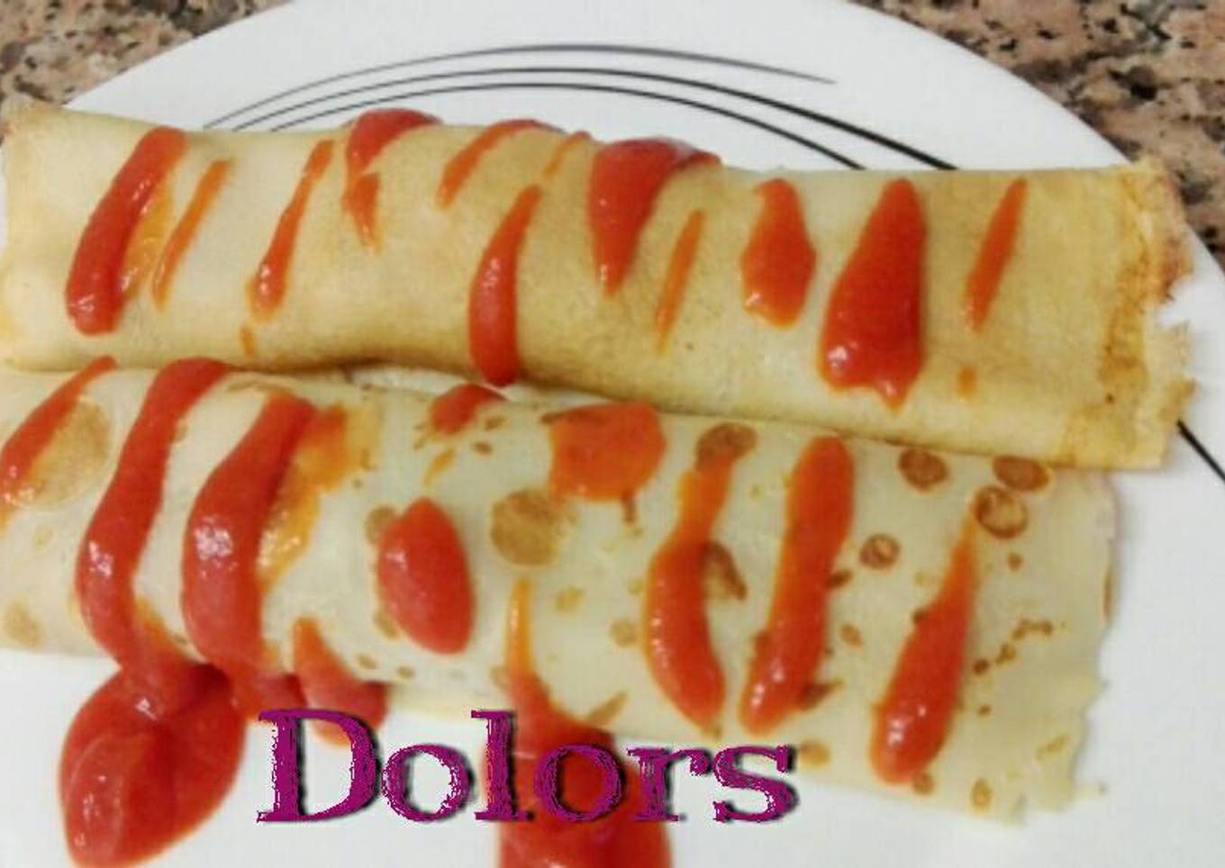 Canelones con masa de crêps rellenas de merluza y verduras