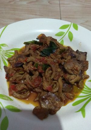 Foto resep Usus dan ati ampela pedas manis