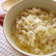 A picture of 10 Minute Recipe! Rice in Ginger Broth.
