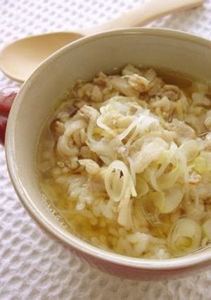 A picture of 10 Minute Recipe! Rice in Ginger Broth.