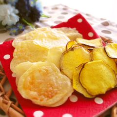 A picture of Non-Fried Potato Chips Easy in the Microwave.