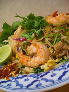 A picture of Pad Thai: Thai-style Stir fried Noodles.