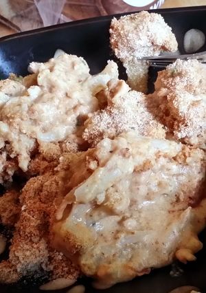 A picture of low calorie cauliflower mac and cheese.