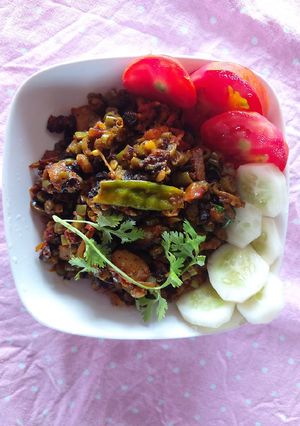 A picture of French bean veg recipe / simple and easy / tasty recipe.