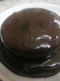 Chocolate cake with chocolate sauce