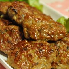 A picture of Bean Sprouts Teriyaki Hamburgers.