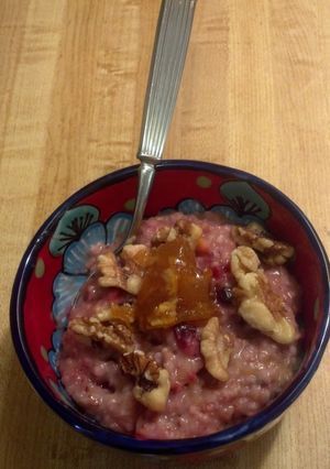A picture of Cranberry Orange Steel Cut Oats.
