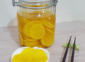 Foto resep Danmuji (단무지) Yellow Pickled Radish (Acar Lobak Kuning)