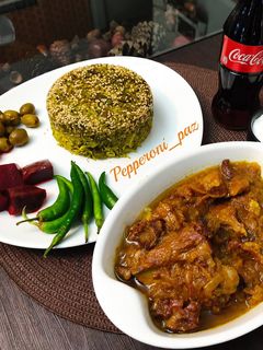 عکسی از دستور باقالی پلو با گوشت