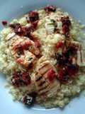 Halloumi with Cauliflower Couscous & Honey-Harissa