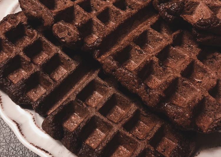 Waffles veganos de avena y chocolate 🍫