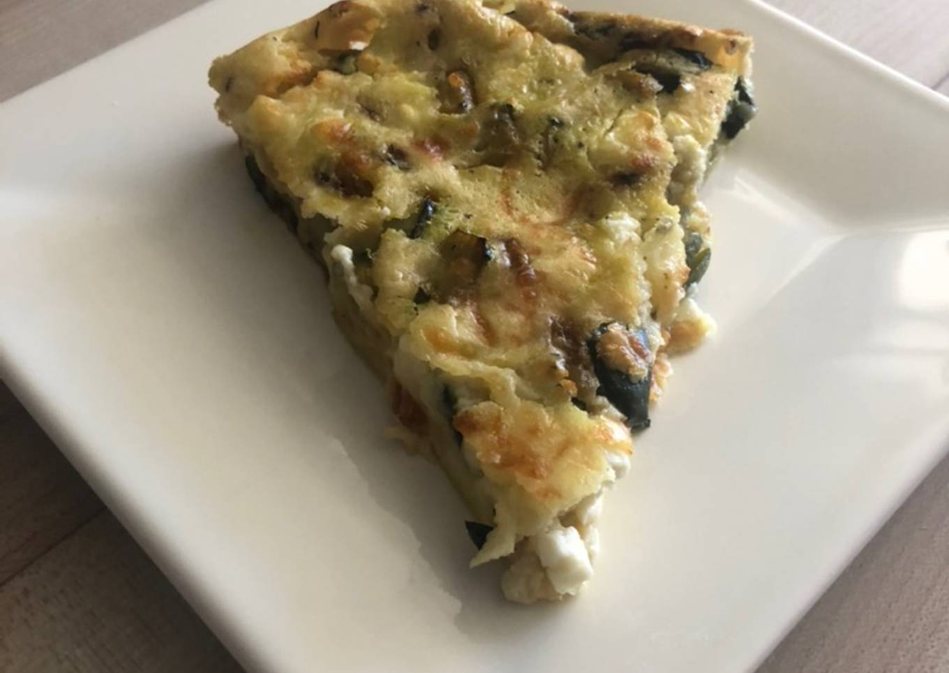 Clafoutis courgette feta menthe