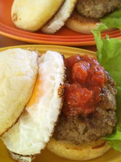 A picture of English Muffin Hamburger.