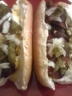 A picture of Bacon Wrapped Hotdogs.