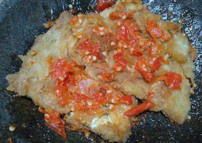 Langkah Mudah untuk Membuat Telor dadar Krispy geprek yang Sempurna