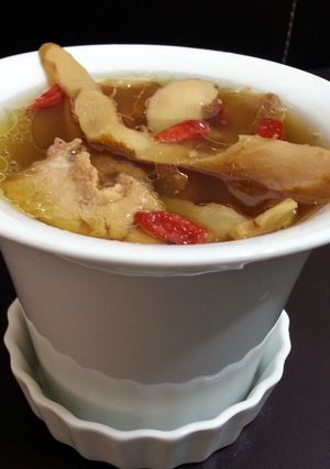A picture of Chicken Soup With Three Herbs.