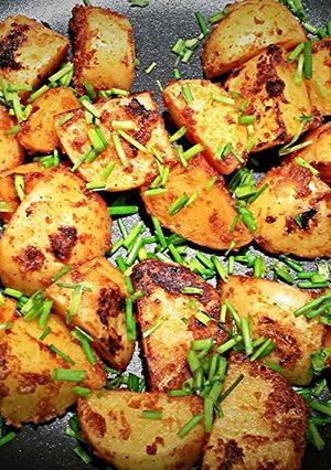 A picture of Easy, Fast roasted Yukon potatoes.