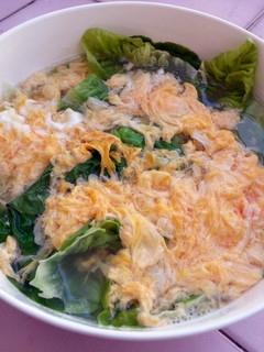 A picture of Egg Drop Salad Soup /DIET LUNCH.