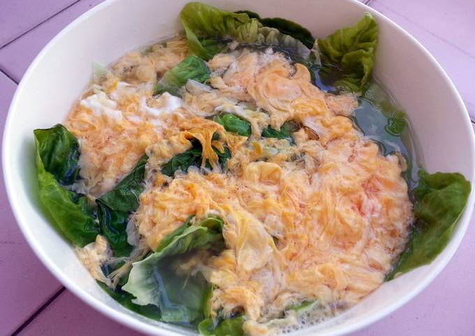 Recipe of Homemade Egg Drop Salad Soup /DIET LUNCH