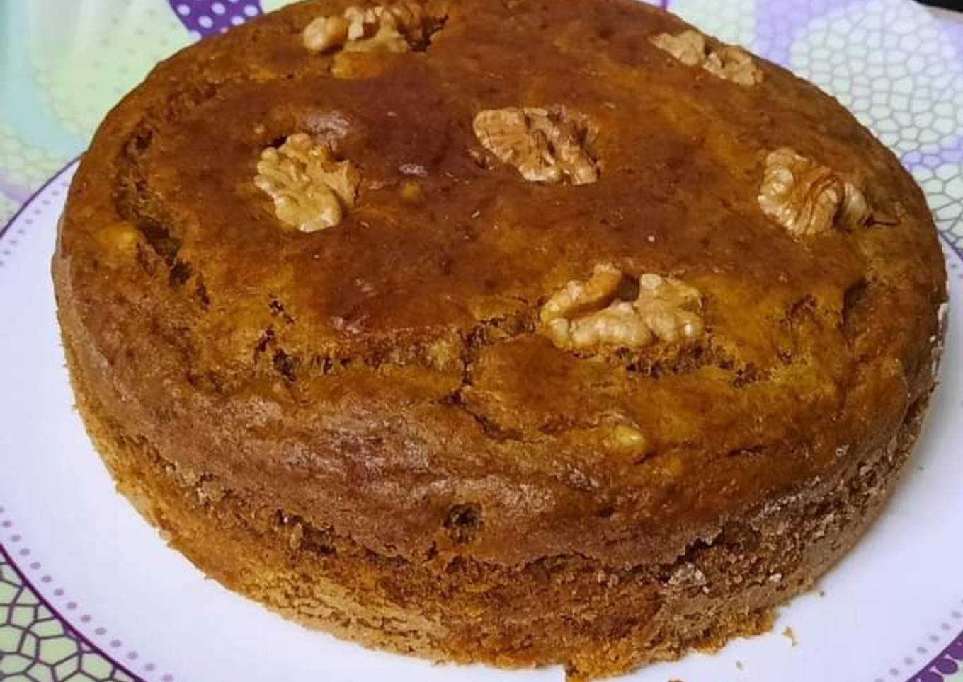 Wheat Walnut Banana Cake