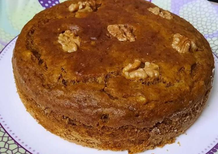 wheat walnut banana cake recipe main photo