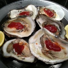Oysters on the Halfshell A picture of Oysters on the Halfshell.
