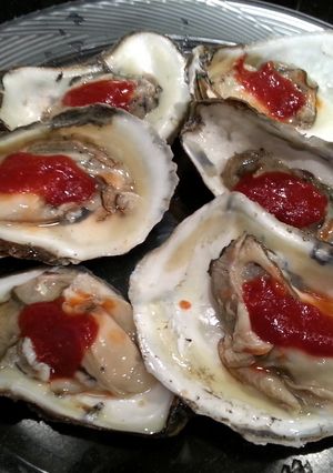 A picture of Oysters on the Halfshell.