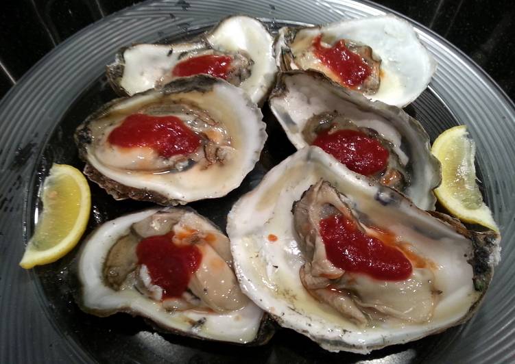 Recipe of Super Quick Homemade Oysters on the Halfshell