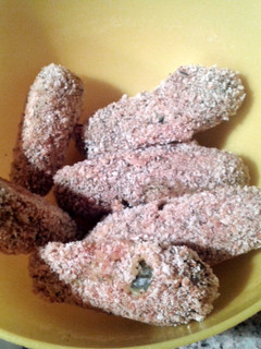 A picture of Breaded & Baked Pickles (vegan).
