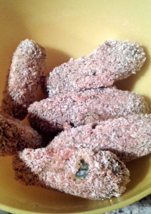 A picture of Breaded & Baked Pickles (vegan).