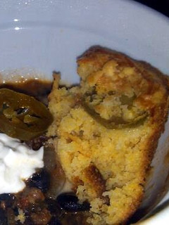 A picture of jalapeno Cheddar corn bread.