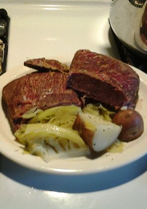 A picture of Cornbeef and Cabbage (NY Style).