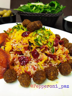 عکسی از دستور 🍒 آلبالو پلو با گوشت قلقلی🍒