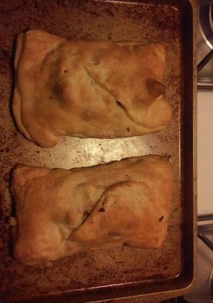 A picture of Bancon,Egg,Sausage and cheese Hot Pocket.