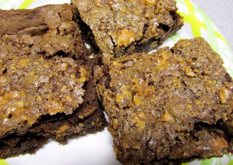 Recipe of Super Quick Butterfinger Brownies