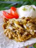 Thinly Sliced Pork & Mango Sauce with Rice