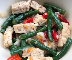Masakan Populer Tumis Tempe Kacang Panjang Mantul Banget