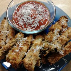 A picture of Romano Eggplant Fries.