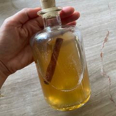 A picture of Rakomelo | raki with honey | Greek traditional drink.