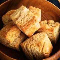 A picture of Rustic Scones Made with Canola Oil.