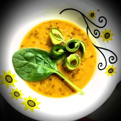 Langar vali dal with spinach twist A picture of Langar vali dal with spinach twist.